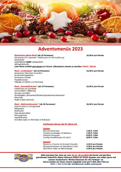 Adventsmenüs-2023
